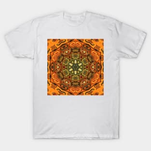 Kaleidoscope pattern orange T-Shirt